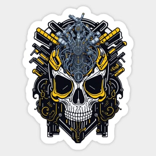 Mecha Skull S01 D15 Sticker